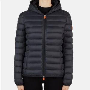 Save The Duck Womens Classic Hooded Jacket in GIGA